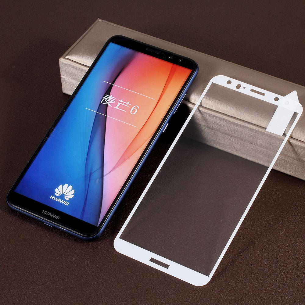 RURIHAI Solid Defense Heltäckande Härdat Glas Skärmskyddsfilm för Huawei Mate 10 Lite