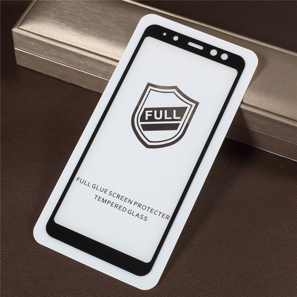 RURIHAI 0.26mm 2.5D Buet Hærdet Glas Fuldskærmsbeskytter til Samsung Galaxy A8 (2018)