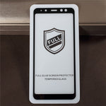 RURIHAI 0.26mm 2.5D Buet Hærdet Glas Fuldskærmsbeskytter til Samsung Galaxy A8 (2018)