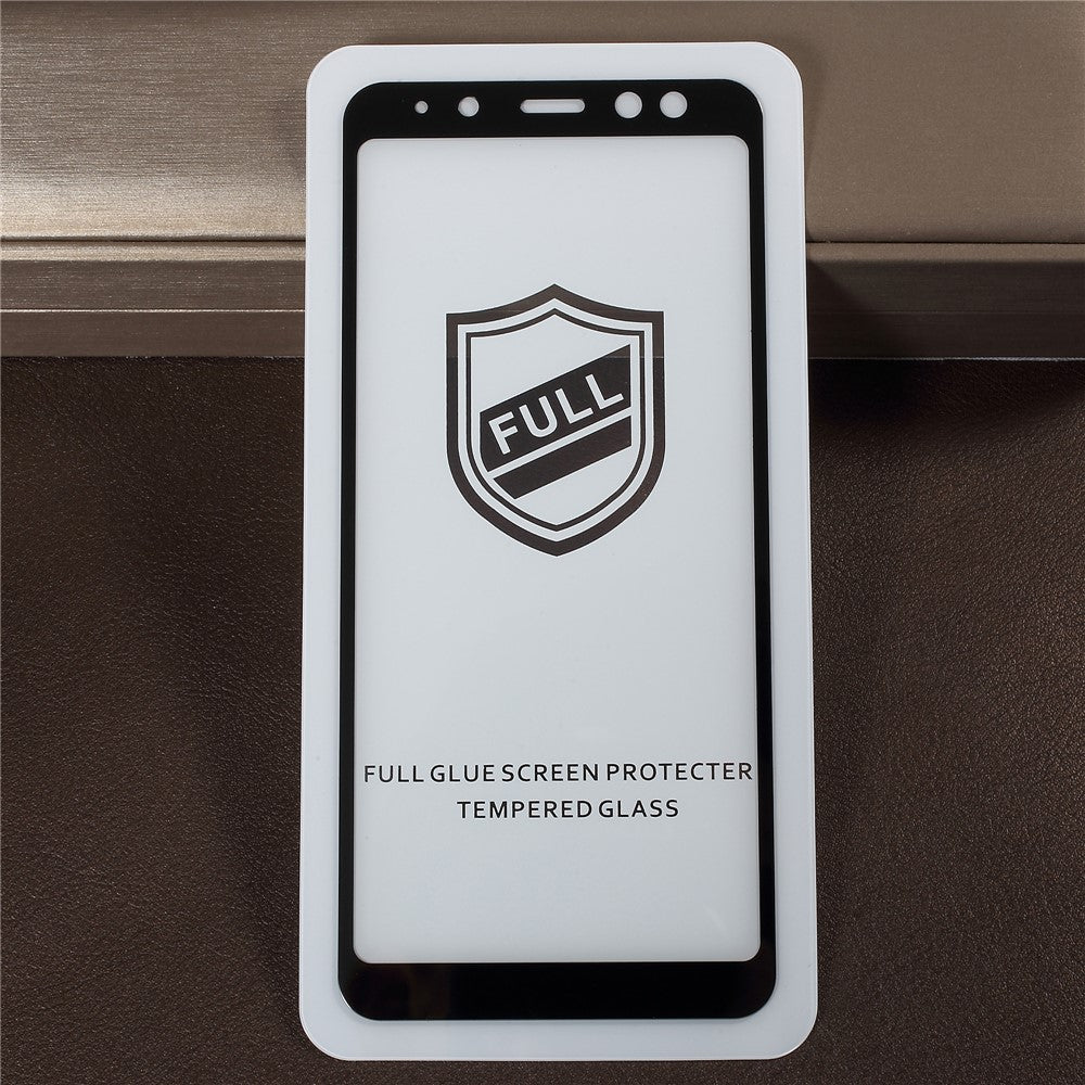 RURIHAI 0.26mm 2.5D Buet Hærdet Glas Fuldskærmsbeskytter til Samsung Galaxy A8 (2018)