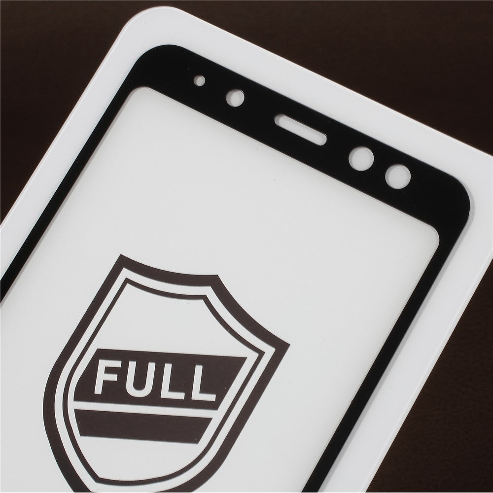 RURIHAI 0.26mm 2.5D Buet Hærdet Glas Fuldskærmsbeskytter til Samsung Galaxy A8 (2018)