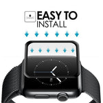 3D Fuld Dækning 9H Ridsefast Hærdet Glas Skærmbeskytter til Apple Watch Series 4 44mm