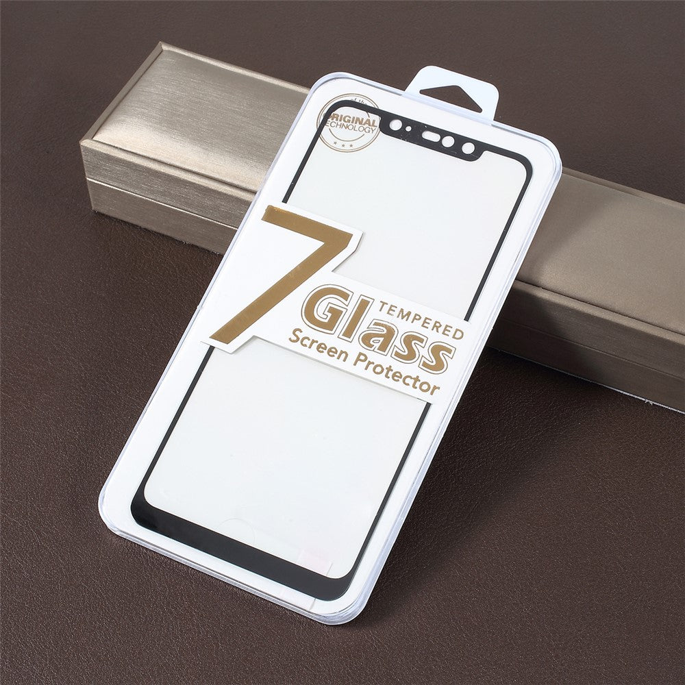 Silk Printing Tempered Glass Full Screen Protection Film for Xiaomi Redmi Note 6 Pro