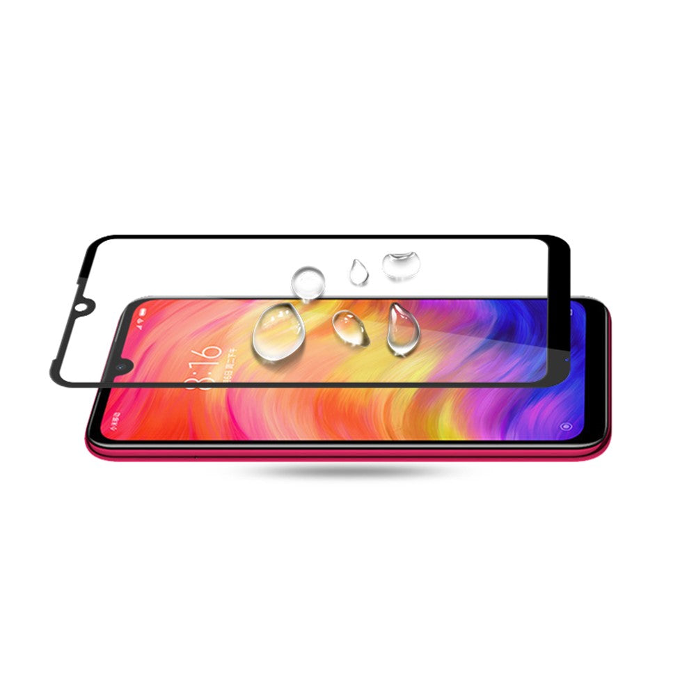 MOCOLO Silk Printing Anti-explosion Tempered Glass Full Screen Shield [Full Glue] for Xiaomi Redmi Note 7 / Note 7 Pro (India)