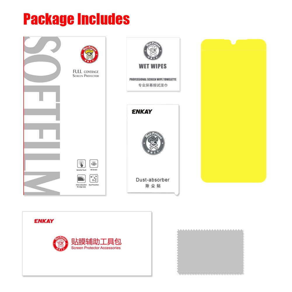 HAT PRINCE Hydrogel Film 3D Full Covering Soft Screen Guard Film for Huawei P30