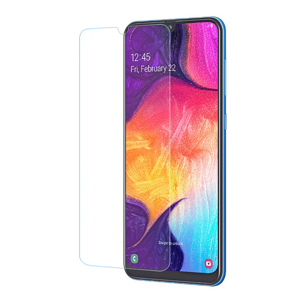 Screen Protector for Samsung Galaxy A50, 0.3mm Arc Edge Anti-explosion HD Clear Tempered Glass Film