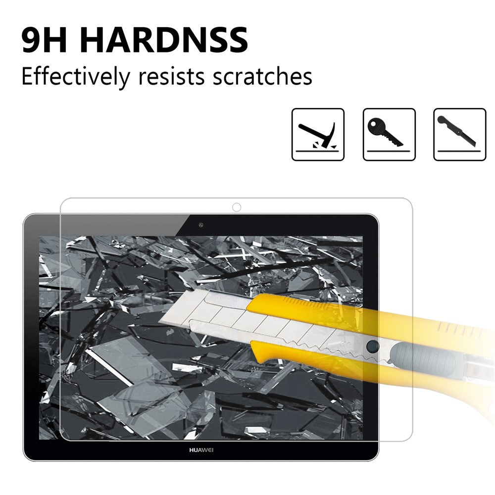 Huawei MediaPad T3 10 0,25 mm Arc Edge 9H helskärmsskydd stötsäker härdat glasskyddsfilm