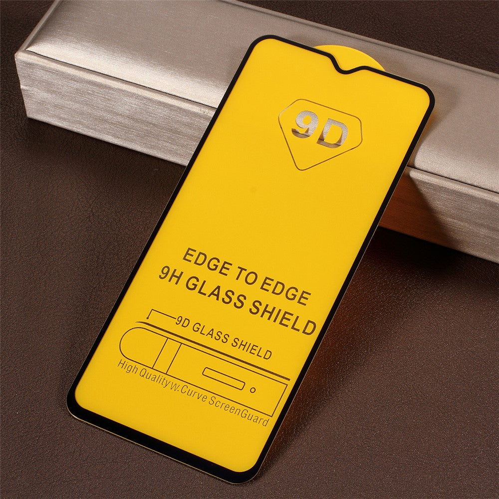 Heltäckande silkestryck härdat glas skärmskyddsfilm för Samsung Galaxy A50 / A50s / A30