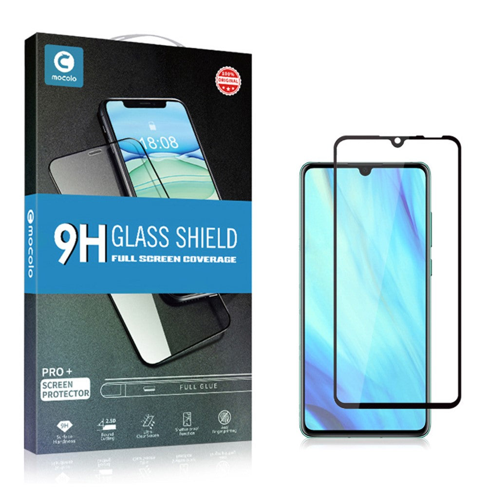 MOCOLO Helskärmsskydd i Härdat Glas med Silkestryck för Huawei P30