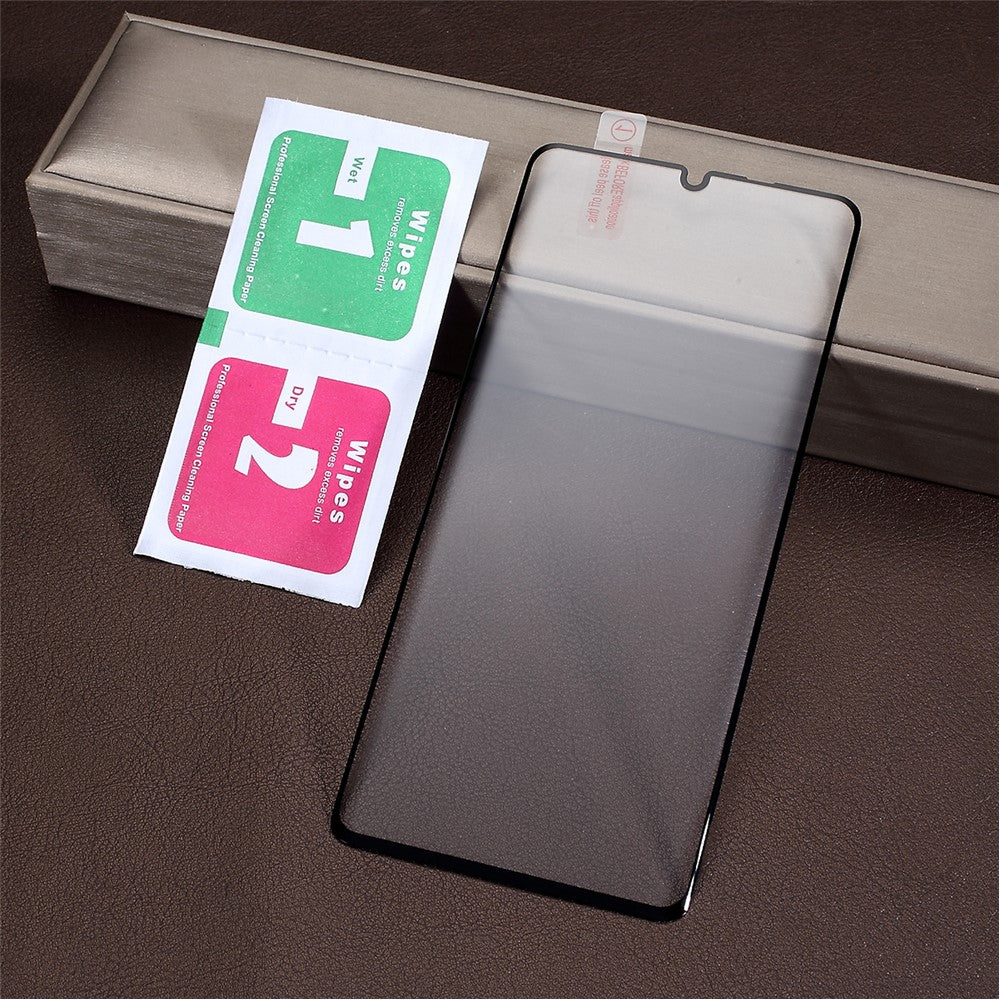 Silk Print Full Glue Tempered Glass Screen Protector Film, Support Fingerprint Unlock for Huawei P30 Pro