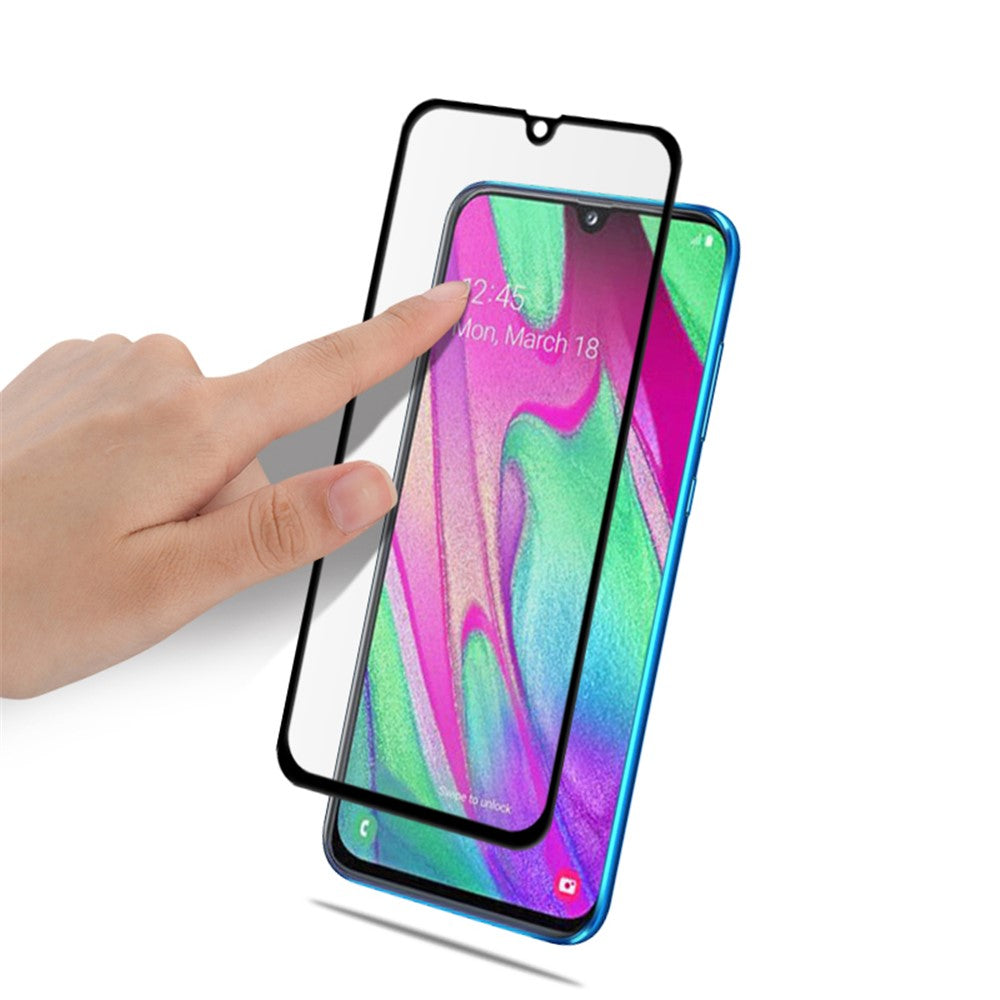 MOCOLO Silk Printing Ultra Clear Tempered Glass Full Screen Film [Full Glue] for Samsung Galaxy A40