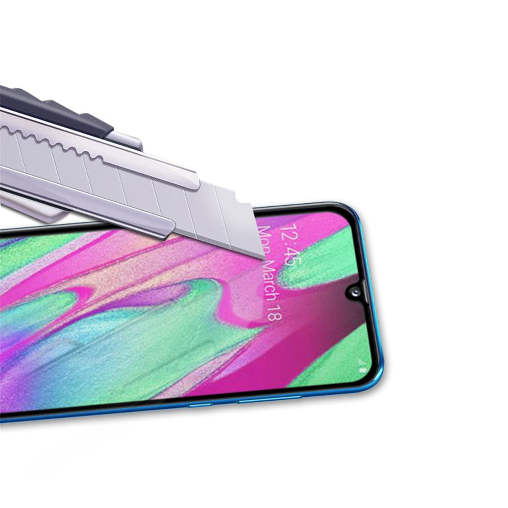 MOCOLO Silk Printing Ultra Clear Tempered Glass Full Screen Film [Full Glue] for Samsung Galaxy A40