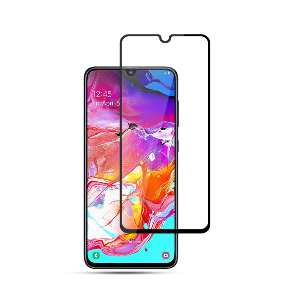 MOCOLO Silk Print Arc Edge Full Coverage 9H Hærdet Glas Skærmbeskytter til Samsung Galaxy A70
