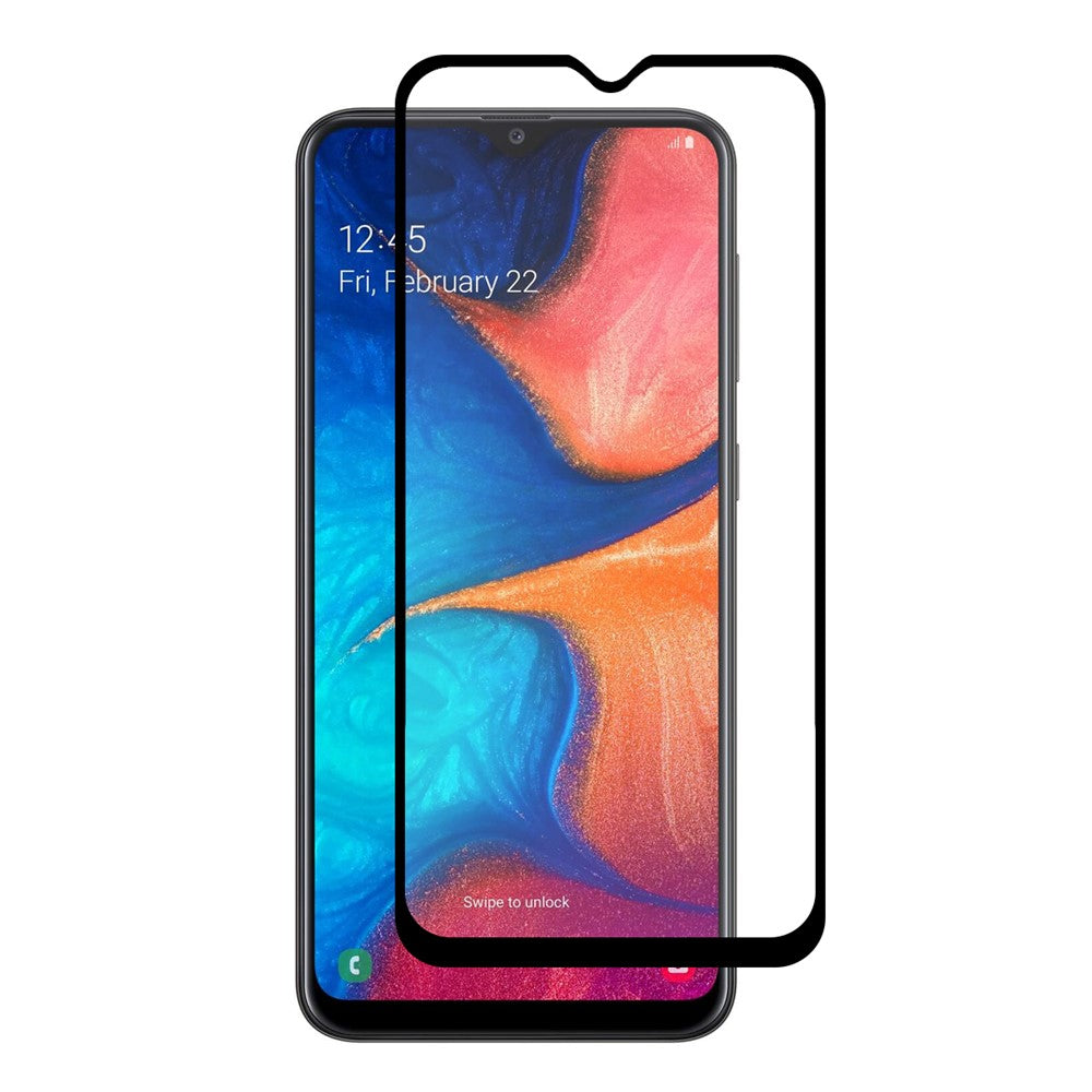HAT PRINCE til Samsung Galaxy A30 / A20 Full Glue 0.26mm 9H 2.5D Hærdet Glas Skærm Fuld Dækning Beskyttelse