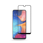 MOCOLO Double Defense Skærmbeskyttelse i hærdet glas til Samsung Galaxy A20e, silketryk, fuld dækning, fuld klæbning, 9H hårdhed, HD-film