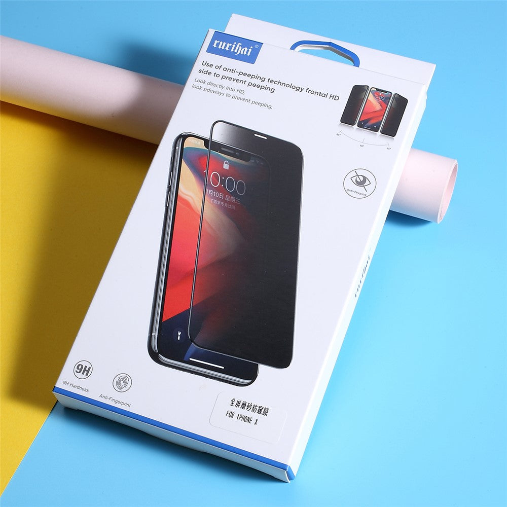 RURIHAI Matte Anti-peep Full Size Tempered Glass Screen Protector for iPhone 11 Pro Max 6.5 inch (2019) / XS Max 6.5 inch