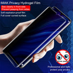 IMAK Soft Anti-peep Hydrogel Film II Full Cover Front Screen Protector Film [Support Screen Ultrosonic Fingerprint Recognition] for Huawei P30 Pro