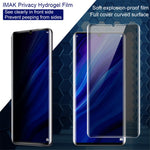 IMAK Soft Anti-peep Hydrogel Film II Full Cover Front Screen Protector Film [Support Screen Ultrosonic Fingerprint Recognition] for Huawei P30 Pro