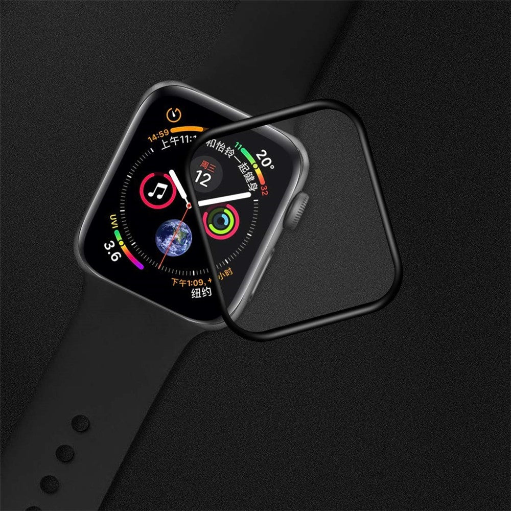 3D Fuldlim Fuldskærmsbeskyttelsesfilm til Apple Watch Series 4 44 mm
