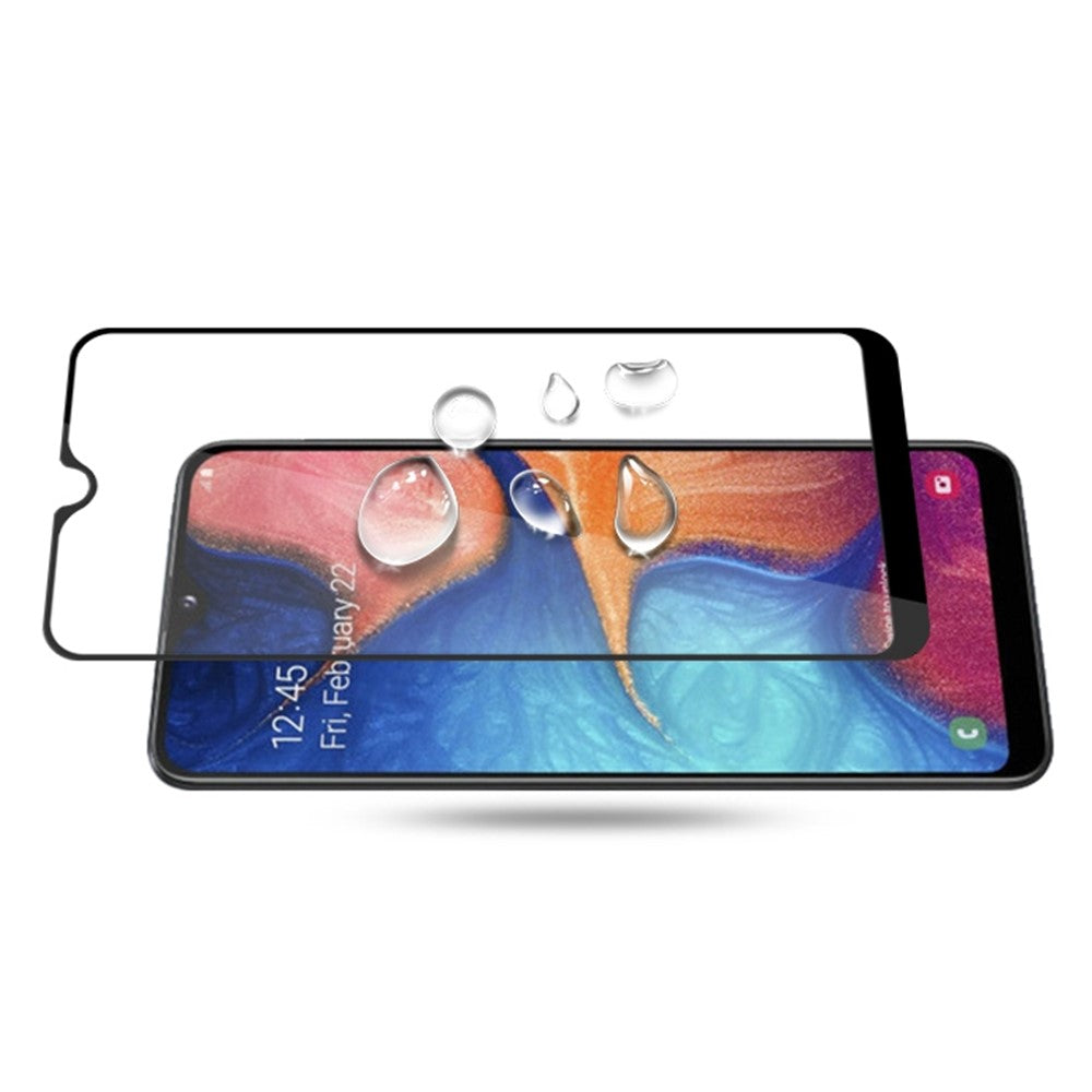 AMORUS Screen Protector for Samsung Galaxy A20e Full Screen Full Glue Silk Printing Tempered Glass Protective Film