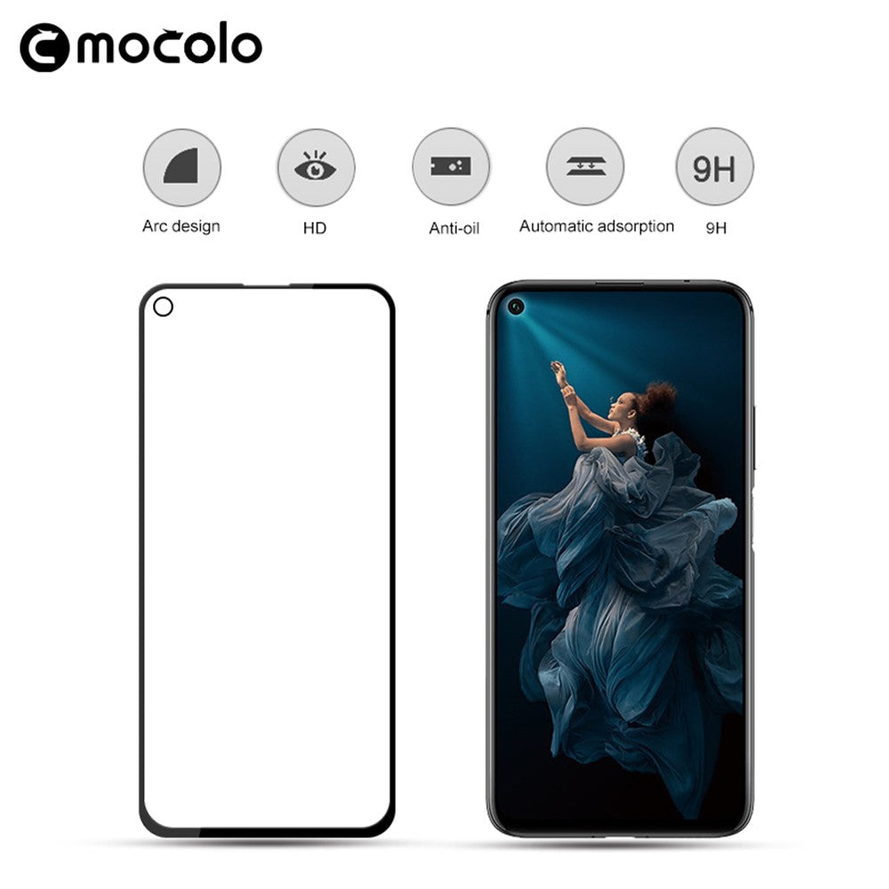 MOCOLO for Huawei Honor 20 / 20s / 20 Pro / nova 5T / Mate 30 Lite Full Screen HD Clear Silk Printing Anti-explosion Tempered Glass Protector (Full Glue)