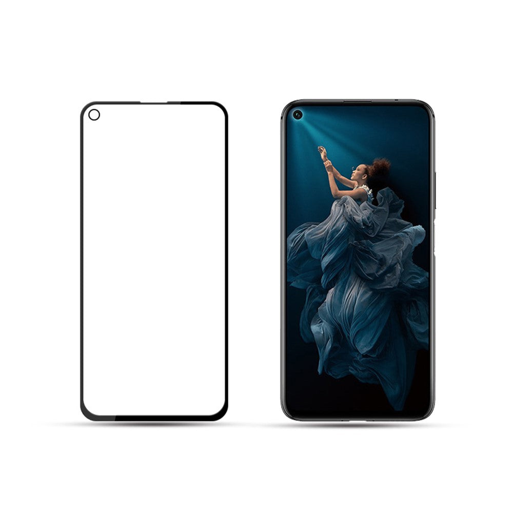 AMORUS silketrykt eksplosionssikkert hærdet glas med fuldskærmsdækning [fuld lim] skærmbeskyttelsesfilm til Huawei Honor 20 Pro / Huawei nova 5T 4G / Honor 20 / Mate 30 Lite