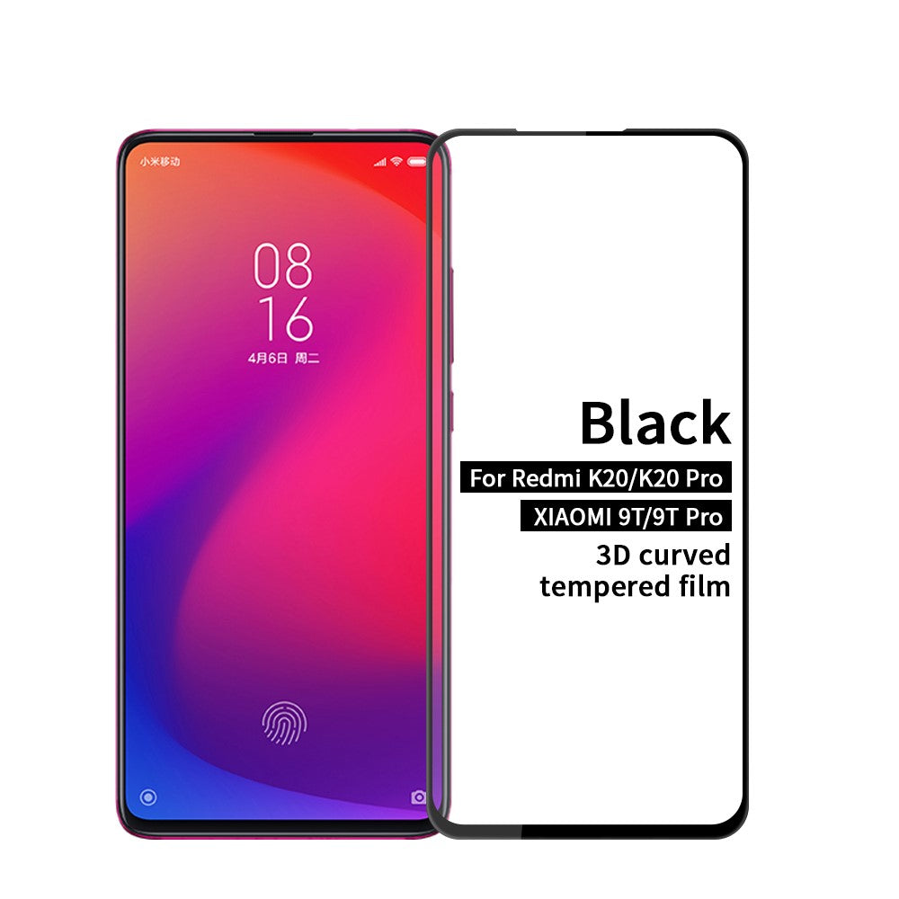MOFI 3D-böjt heltäckande skärmskydd i härdat glas för Xiaomi Redmi K20 / Mi 9T / Redmi K20 Pro / Mi 9T Pro
