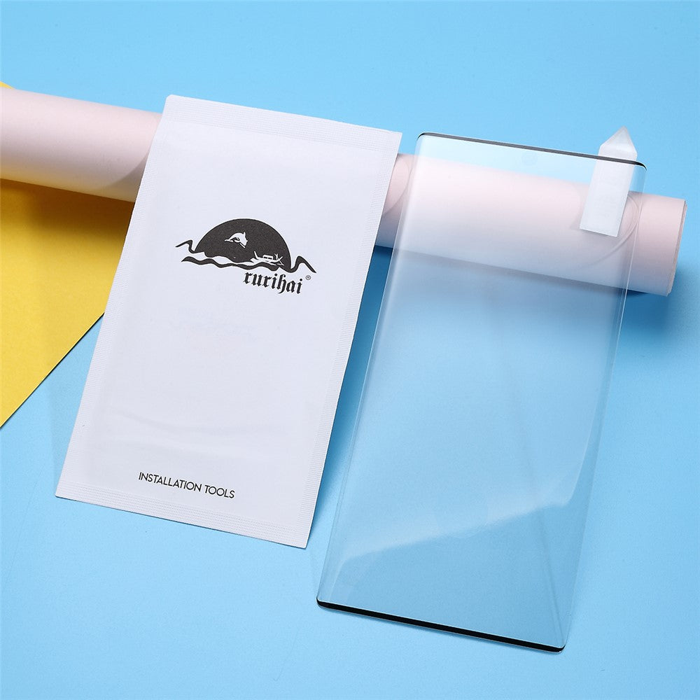 RURIHAI 0.26mm 3D Curved Tempered Glass Screen Protection Film for Samsung Galaxy Note 10 Plus/Note 10 Plus 5G [Case Friendly Scaled-Down Version]