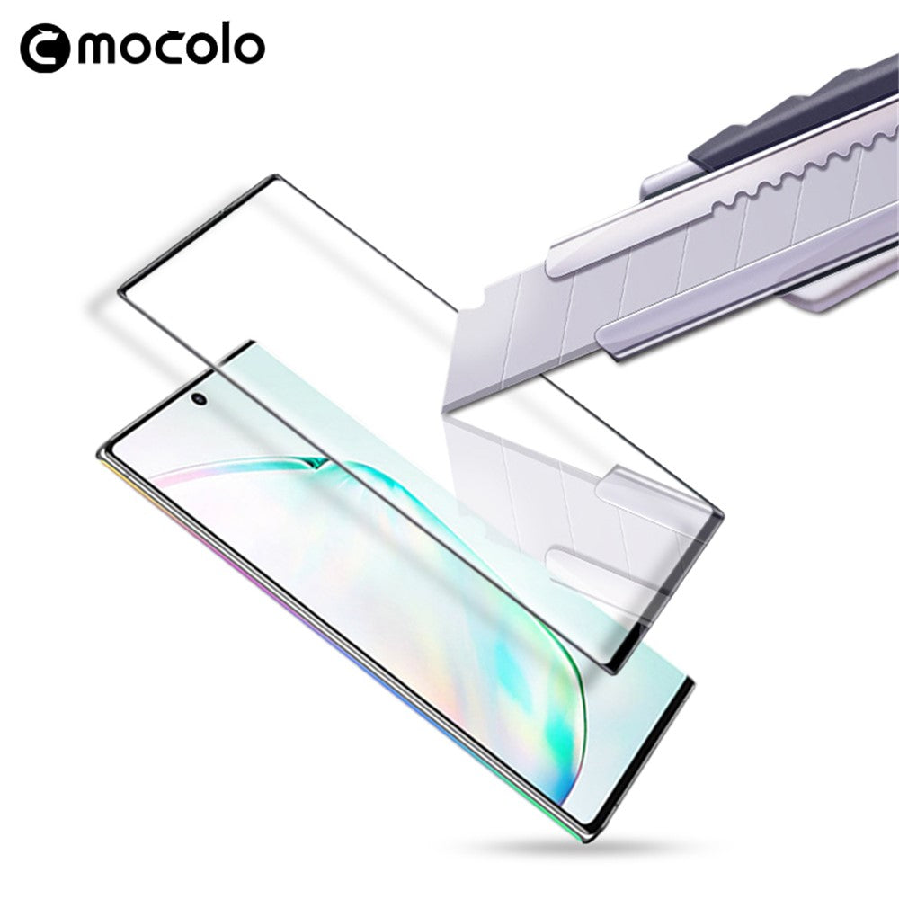 MOCOLO 3D Helskärms Böjd Härdat Glas Skärmskydd (Fingeravtryckslåsning) för Samsung Galaxy Note 10 Plus/Note 10 Plus 5G