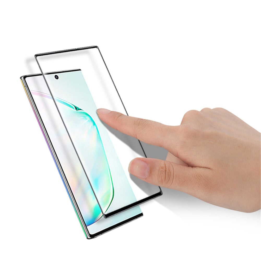 AMORUS 3D Fuld Dækning Buet Hærdet Glas Skærmfilm (Fingeraftryksoplåsning) til Samsung Galaxy Note 10 Plus / 10 Plus 5G