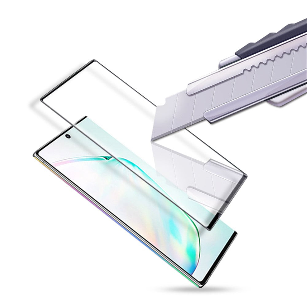 AMORUS 3D Heltäckande Böjd Härdat Glas Skärmfilm (Fingeravtryckslåsning) för Samsung Galaxy Note 10 Plus / 10 Plus 5G