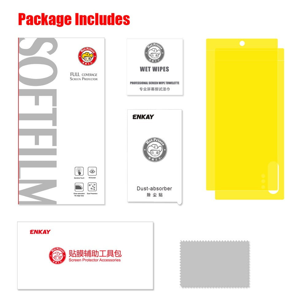 HAT PRINCE Hydrogel Film 3D Fuld dækning blød front- og bagskærmsfilm til Samsung Galaxy Note 10 Plus / Note 10 Plus 5G