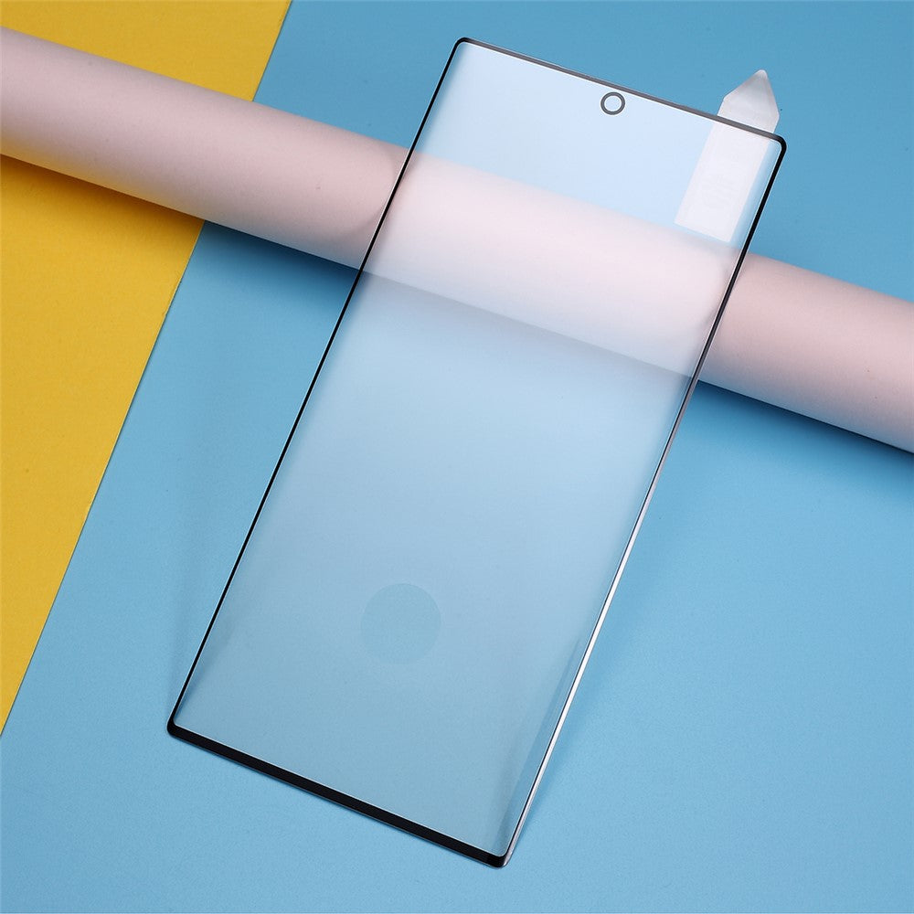 RURIHAI til Samsung Galaxy Note 10 Plus/Note 10 Plus 5G 3D Buet Fuld Dækning Hærdet Glas Skærmbeskytter [Understøtter Fingeraftryksoplåsning]