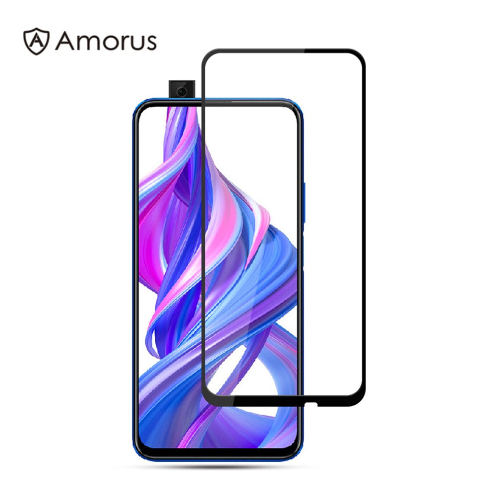 AMORUS fulddækkende silketr ykt hærdet glas med fuldklæbende skærmbeskyttelsesfilm til Huawei Y9 Prime 2019 / P Smart Pro (2019) / P Smart Z / Honor 9X (til Kina) / 9X Pro