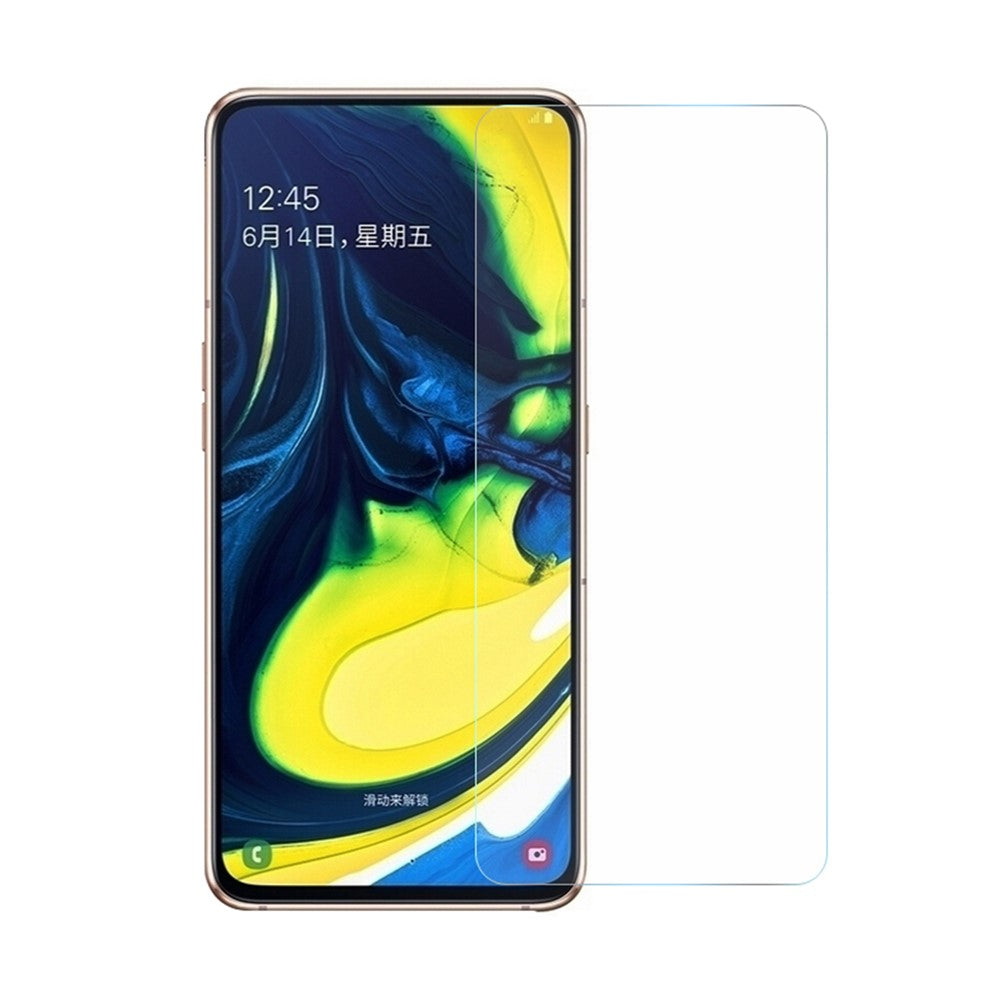0,3 mm härdat glas med explosionsskydd och Arc Edge för Samsung Galaxy A80/A90