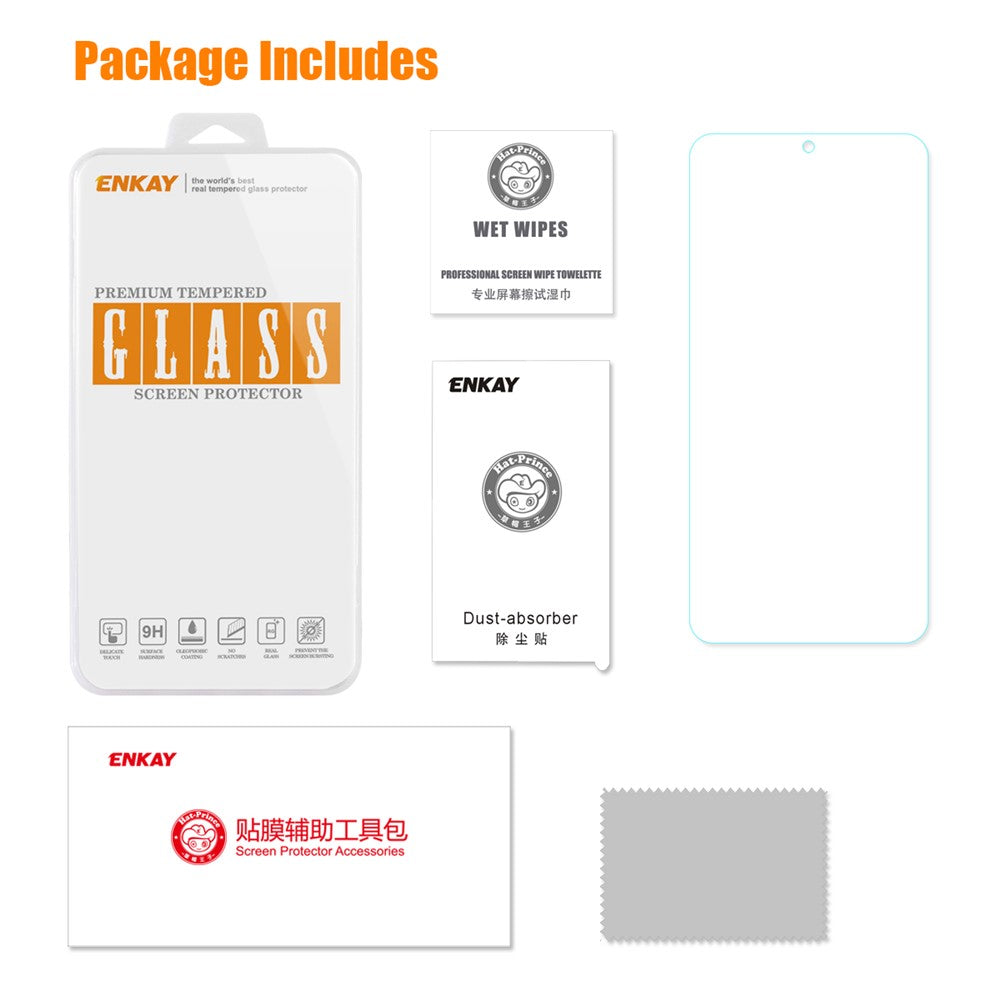 ENKAY HAT PRINCE 2.5D Arc Edge 0.26mm 9H Tempered Glass Screen Protector Film for Xiaomi Redmi Note 8 Pro
