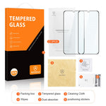 AMORUS Full Coverage Silk Printing Tempered Glass Screen Film for Apple iPhone 11 6.1 inch / XR