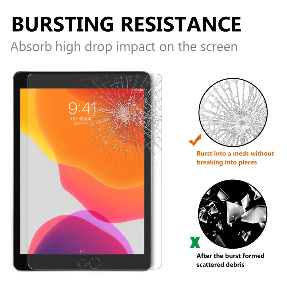 Screen Protector for iPad 10.2 (2021) / (2020) / (2019) Anti-Scratch Dust-Proof 2.5D Straight Edge Tempered Glass Film