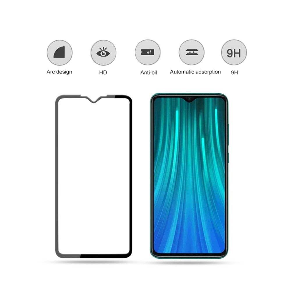 MOCOLO Silk Print Full Tempered Glass Screen Protector Film for Xiaomi Redmi Note 8