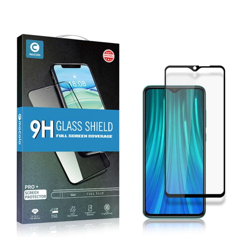 MOCOLO Silk Print Full Coverage HD Tempered Glass Screen Protector for Xiaomi Redmi Note 8 Pro