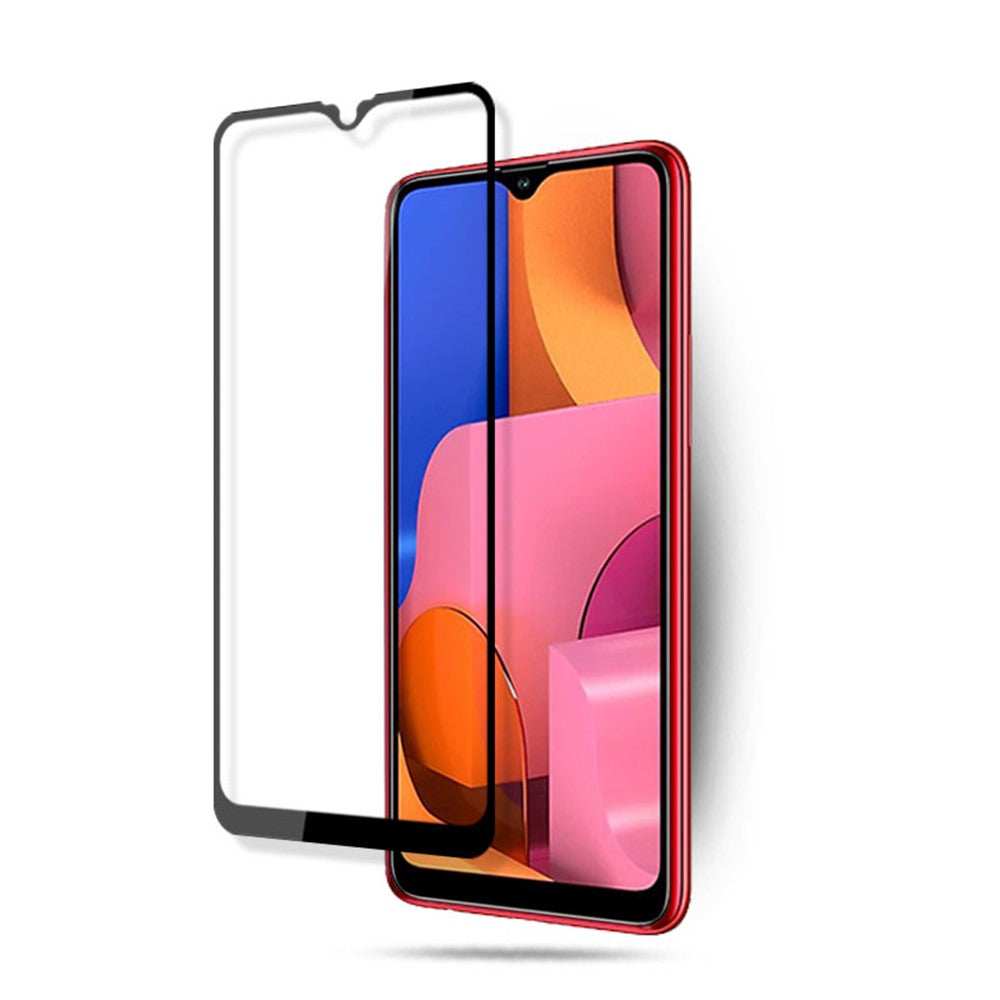 MOCOLO Silk Print HD Tempered Glass Full Glue Full Coverage Screen Guard Film for Samsung Galaxy A20s