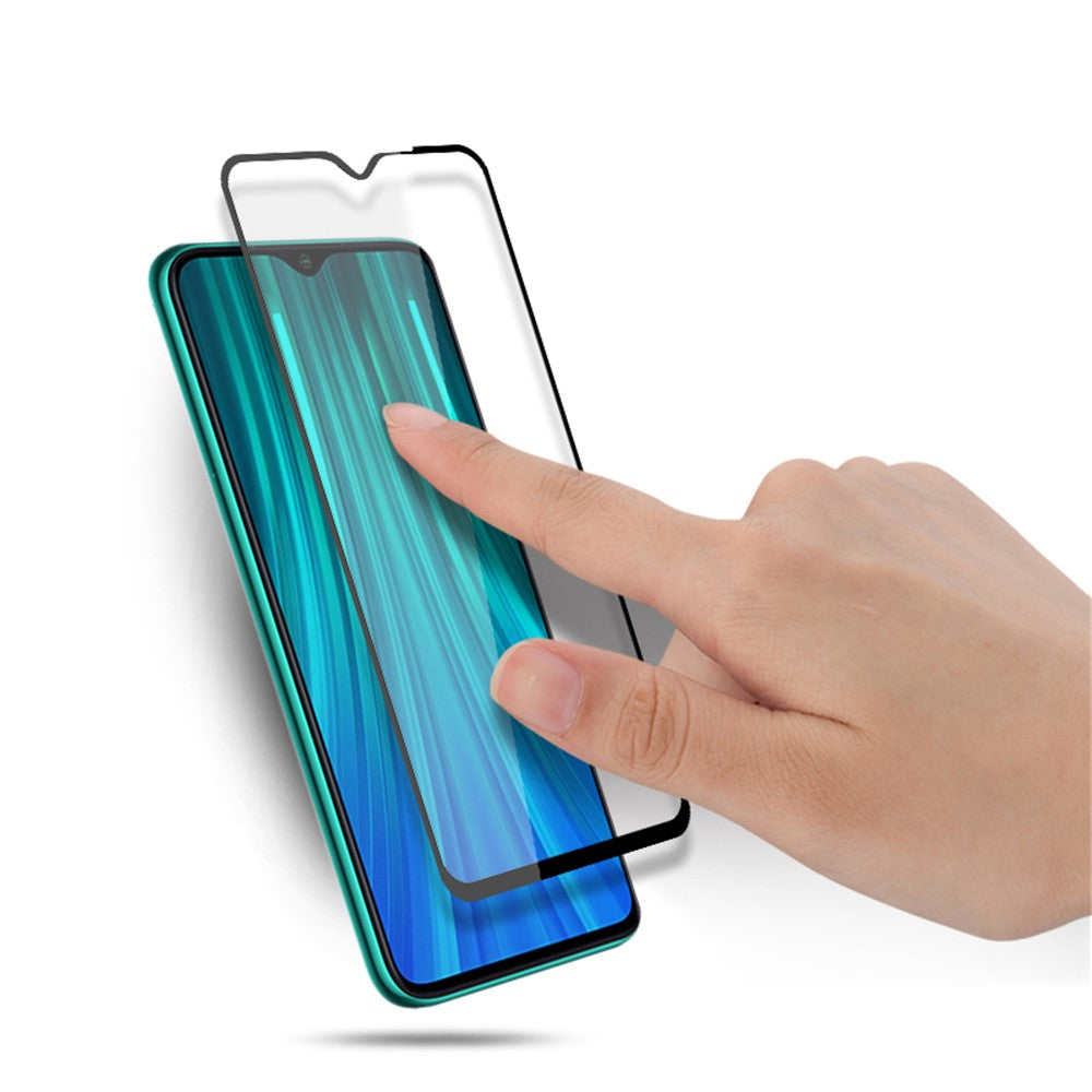 AMORUS Full Coverage Silk Printing Tempered Glass Screen Film for Xiaomi Redmi Note 8T