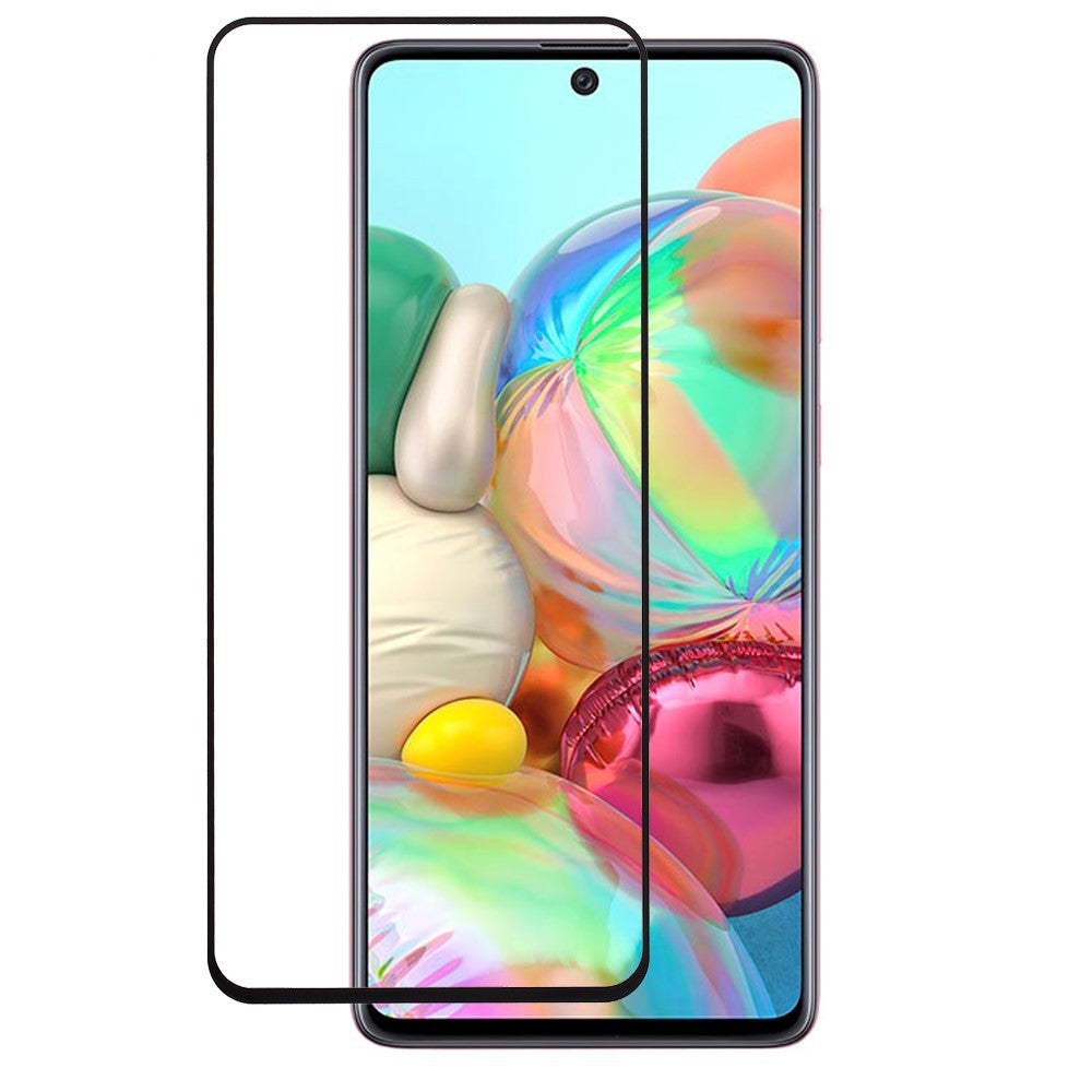 Fuldskærmsdækkende fuldlimet hærdet glasbeskyttelsesfilm til Samsung Galaxy A71