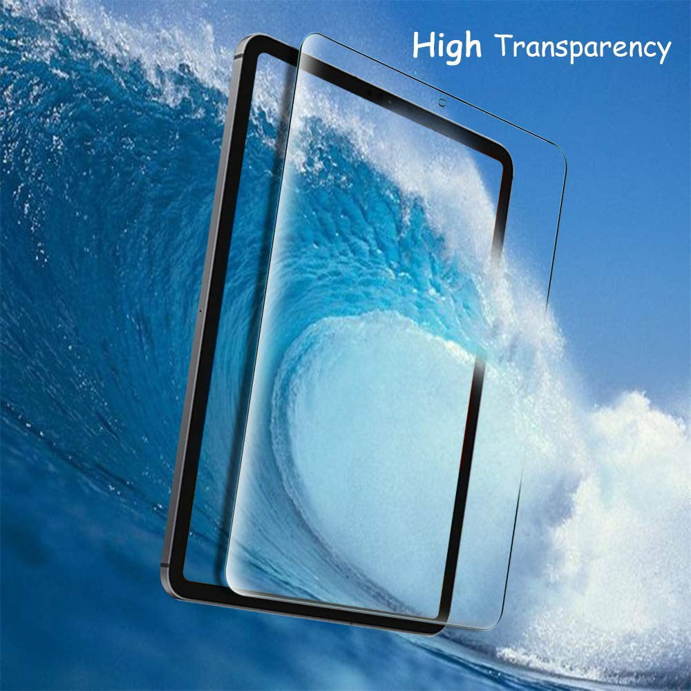 0.3mm Screen Protector for iPad Pro 12.9 (2022) / (2021) / (2020), 2.5D Edge Tempered Glass HD Anti-Scratch Film, Support Face Unlock