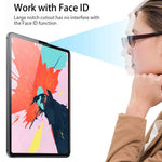 0.3mm Screen Protector for iPad Pro 12.9 (2022) / (2021) / (2020), 2.5D Edge Tempered Glass HD Anti-Scratch Film, Support Face Unlock