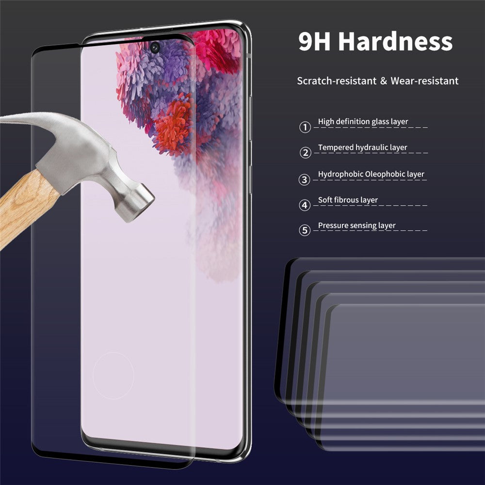 ENKAY HAT PRINCE 0,26 mm 9H 3D Heltäckande Skyddande Härdat Glas Skärmfilm för Samsung Galaxy S20 Plus 4G/5G