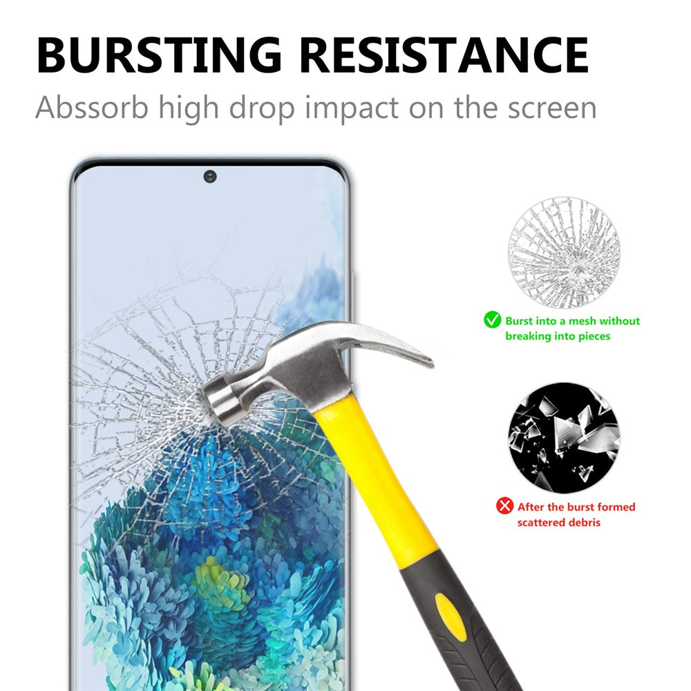 Ultra Clear 3D Tempered Glass Full Phone Screen Film for Samsung Galaxy S20