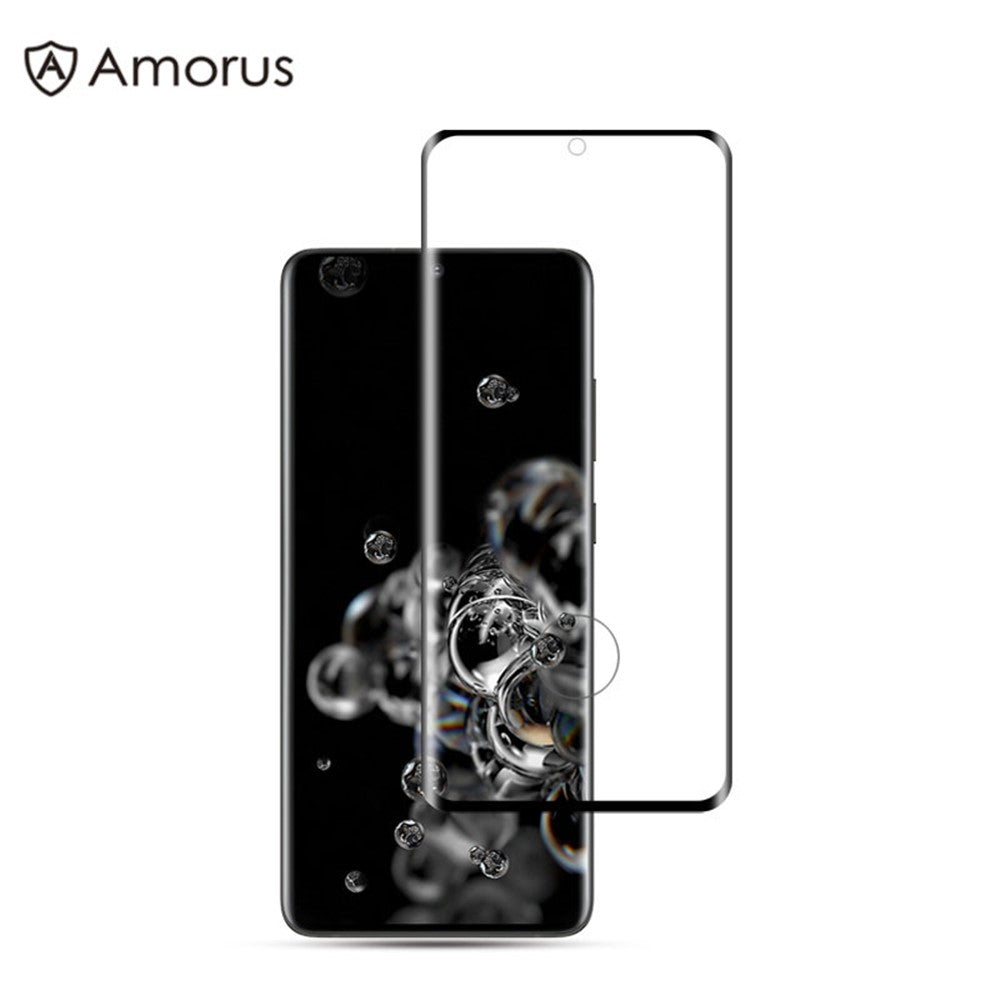 AMORUS til Samsung Galaxy S20 Ultra [3D Buet Fuld Dækning] Skærmbeskytter i Hærdet Glasfilm