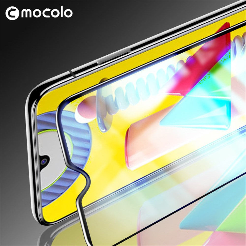 MOCOLO Silk Print HD Härdat Glas Heltäckande Skärmfilm för Samsung Galaxy A20 / A30 / A50 / M30 / M30s / A30s / M31 / M21
