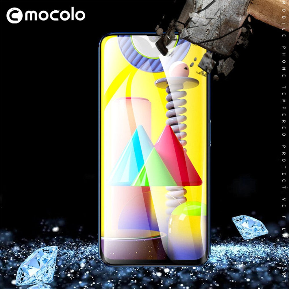 MOCOLO Silk Print HD Härdat Glas Heltäckande Skärmfilm för Samsung Galaxy A20 / A30 / A50 / M30 / M30s / A30s / M31 / M21